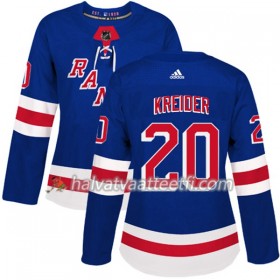 Naisten NHL New York Rangers Pelipaita Chris Kreider 20 Adidas 2017-2018 Sininen Authentic